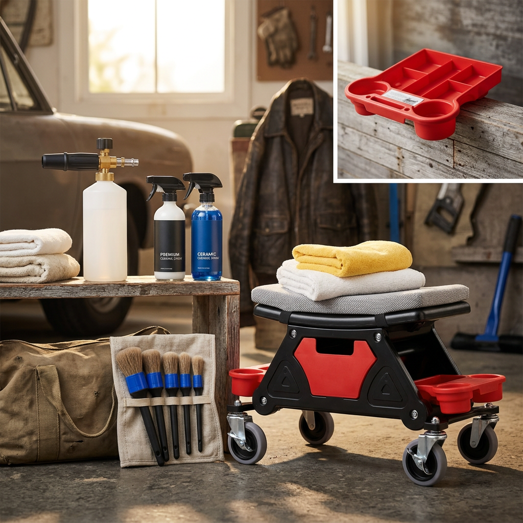 Technician's Rolling Detailer Seat